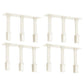 Under-cabinet inverted cup holder rack, white, two rows of 4 holders with angled arms