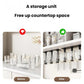 Under-cabinet inverted cup holder rack displayed freeing counter space