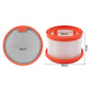 Replacement vacuum filter cartridge and round mesh pad with 85mm and 93mm size marks