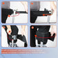Adjustable stilt leg binding belt being fastened to a stilt support pole