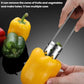 Stainless steel fruit and vegetable corer with two prongs for making center holes