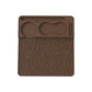 Coffee-brown silicone espresso tamper mat with leaf-pattern texture and molded holder