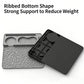 Gray silicone tamper mat with leaf texture and hinged bottom tray