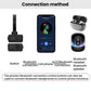 Black Bluetooth music remote showing button unit connection for phone and audio devices