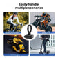 Black Bluetooth phone remote mounted design with ring clamp for rides and scooters