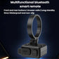 Black multifunction Bluetooth smart remote with ring clamp and front control buttons