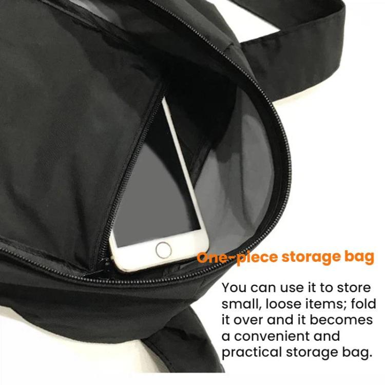 Black waterproof helmet backpack with zipper opening and inner clear storage pocket