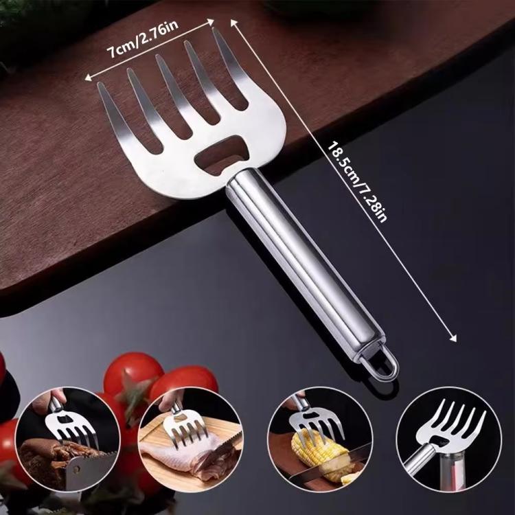 All-steel bear claw shredder tool with claw head and long handle, size shown