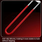 Red anti-slip silicone handle and stainless steel spiral strainer for egg separation