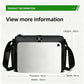 Black crossbody sling bag with top buckle, wide front panel for tablet