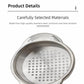 Stainless steel can strainer bowl with dense perforations for draining water and oil