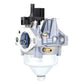 Carburetor with mounting bracket, black air intake tube, and brass fuel fitting