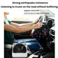 White external CD player mounted in car with cables attached