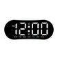 Digital alarm clock with white LED time and day-of-week display