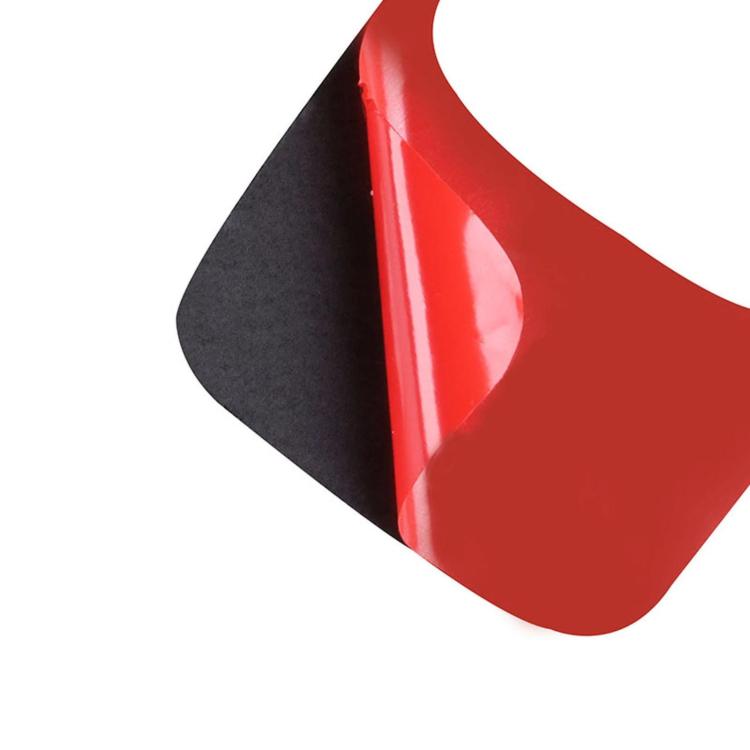 Red carbon-fiber style vinyl gearshift sticker sheet for Type C trim cutouts
