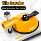 Orange tile leveling suction cup tool with two metal posts and black leveling clamp