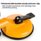 Orange tile leveling tool with black anti-slip lever clamp and metal mounting studs