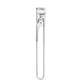 Chrome can opener tool with foldable clamp and serrated opening wheel