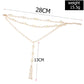 Gold-tone multi-layer pearl anklet, 28 cm length with 13 cm drop
