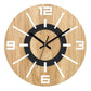 Wooden Round Analog-Digital Wall Clock 3D Decorative Home Wall Clock, 30cm, 34cm