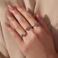 Three ocean-life adjustable open cuff rings on fingers, silver-tone with turtle motifs