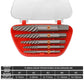 Broken screw extractor set, 5 coarse-thread extractor bits in red storage case.