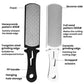 Double-sided knife sharpener stone with black honeycomb grit side and light smooth side