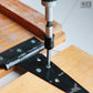 Screwdriver bit set in use driving screws into wood with a bit adapter