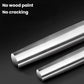 Smooth stainless steel rolling pin ends, showing clean seamless finish