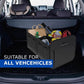 Foldable Oxford cloth storage box with handle, open organizer for car trunk
