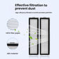 Two rectangular HEPA filters with pleated white paper media and black frame