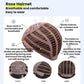 Adjustable elastic wig cap diagram with hooks and breathable mesh panel views
