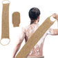 Long jute brown back scrubber with looped ends for exfoliating