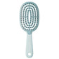 Hair massage comb with oval pin pad and light blue handle, dense massage pins