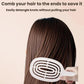 White hair massage comb detangling straight hair, oval pin pad