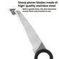 Stainless steel planer blade with black handle ring for spiral slicing