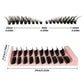 Curled black lash cluster band with measurement marks, long strip