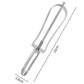 Stainless steel peeler with loop handle, 15 cm length.