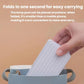 Foldable white desk lamp with compact folded post for easy storage