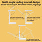 White multi-angle folding desk lamp with adjustable lamp head and bracket