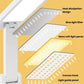 White LED light panel design with blue light filter and convex hood