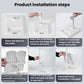 White adjustable LED bookshelf desk lamp shown during installation with base and post