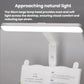 White LED desk lamp head with glowing bar and adjustable upright support