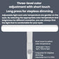 White LED desk lamp with touch control base and long light bar