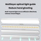 White LED desk lamp light bar with layered diffuser for softer glare