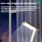 White desk lamp with one-touch switch and overhead folding light head