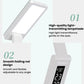 White folding desk lamp with smooth adjustable rod and high-transmission lamp shade
