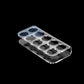 Transparent acrylic 10-hole insulin bottle organizer tray with round bottle wells