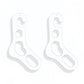 Set of two acrylic sock storage rack holders with three U-shaped slots each