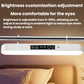 White under-cabinet LED lamp bar with touchscreen clock panel and adjustable brightness